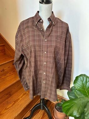 Puritan Brown Plaid Button-Down Shirt